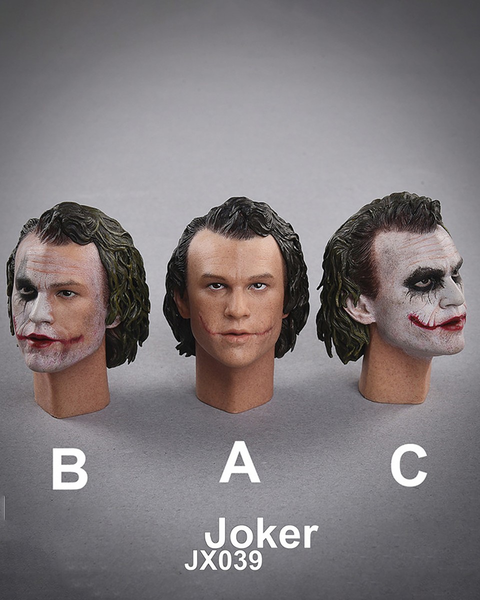 JXTOYS JX039 1/6 Heath Ledger Dark Knight Joker Head Carved JXTOYS JX039 1/6 Heath Ledger Dark Knight Joker Head Carved