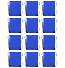 Liberty 12 Pack Sports Bag with Black Drawstring Royal Blue Backpack 14 x 18