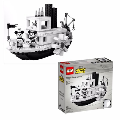 LEGO 21317 Disney Mickey Mouse Steamboat Willie 751pcs Sealed Retired  E2-91 673419312424|