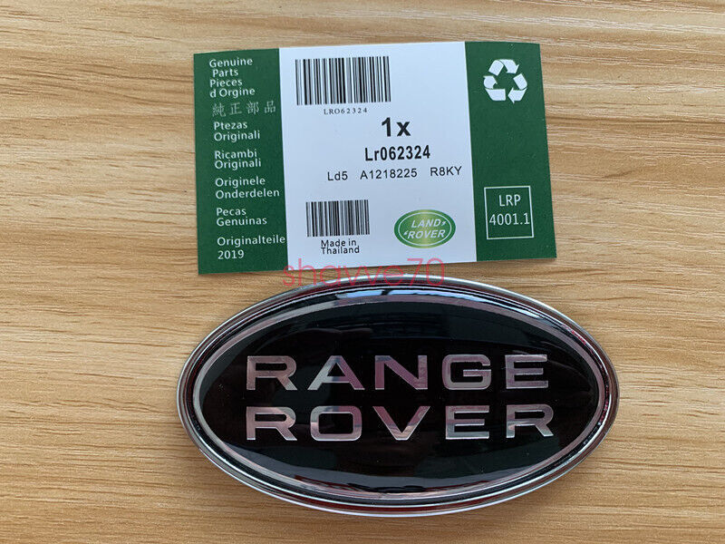 Range Rover Sport Supercharged Tailgate / Grille Emblem Black Oval Logo Badges