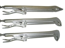 VCT 15" EXTENDED REACH LOCKING PLIERS, Extra Long Straight 45 90 Deg. Bent Jaws