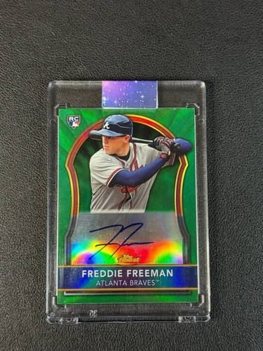 FREDDIE FREEMAN 2011 TOPPS FINEST #72 GREEN REFRACTOR ROOKIE AUTO RC 82/199