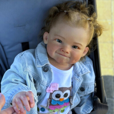 28'' Finished Reborn Doll with Cloth Body Rooted Hair Doll Kids Birthday Gift Toy