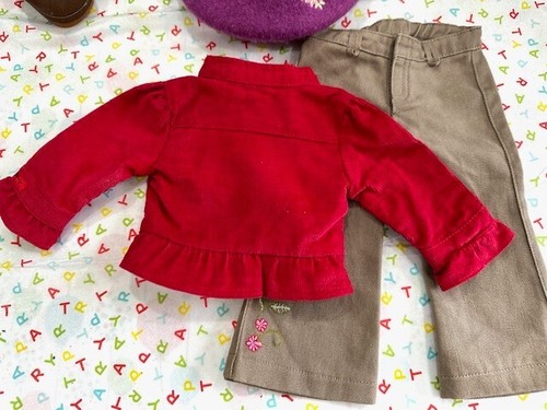American Girl Doll Tan Pants w/Flowers & Red Blazer - Photographer Outfit 2009 - Picture 19 of 22