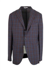 Boglioli K Jacket Blue Checked Sport Coat Size 50 IT / 40R U.S. New With Tags
