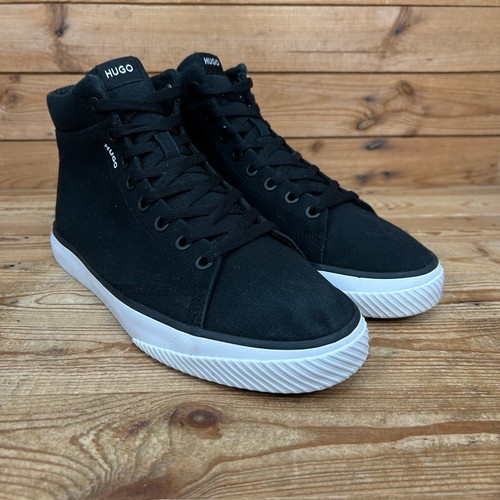 Hugo Boss Entrenadores Mujer Talla UK 8 Tiner Negro Blanco Medio Informal Mod Zapatos - Imagen 3 de 13