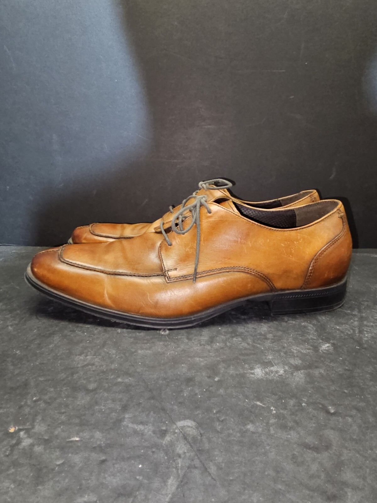 SAOLA Scarpe eleganti da uomo firmate Cole Haan Oxford Derby in pelle taglia 9 5 cognac