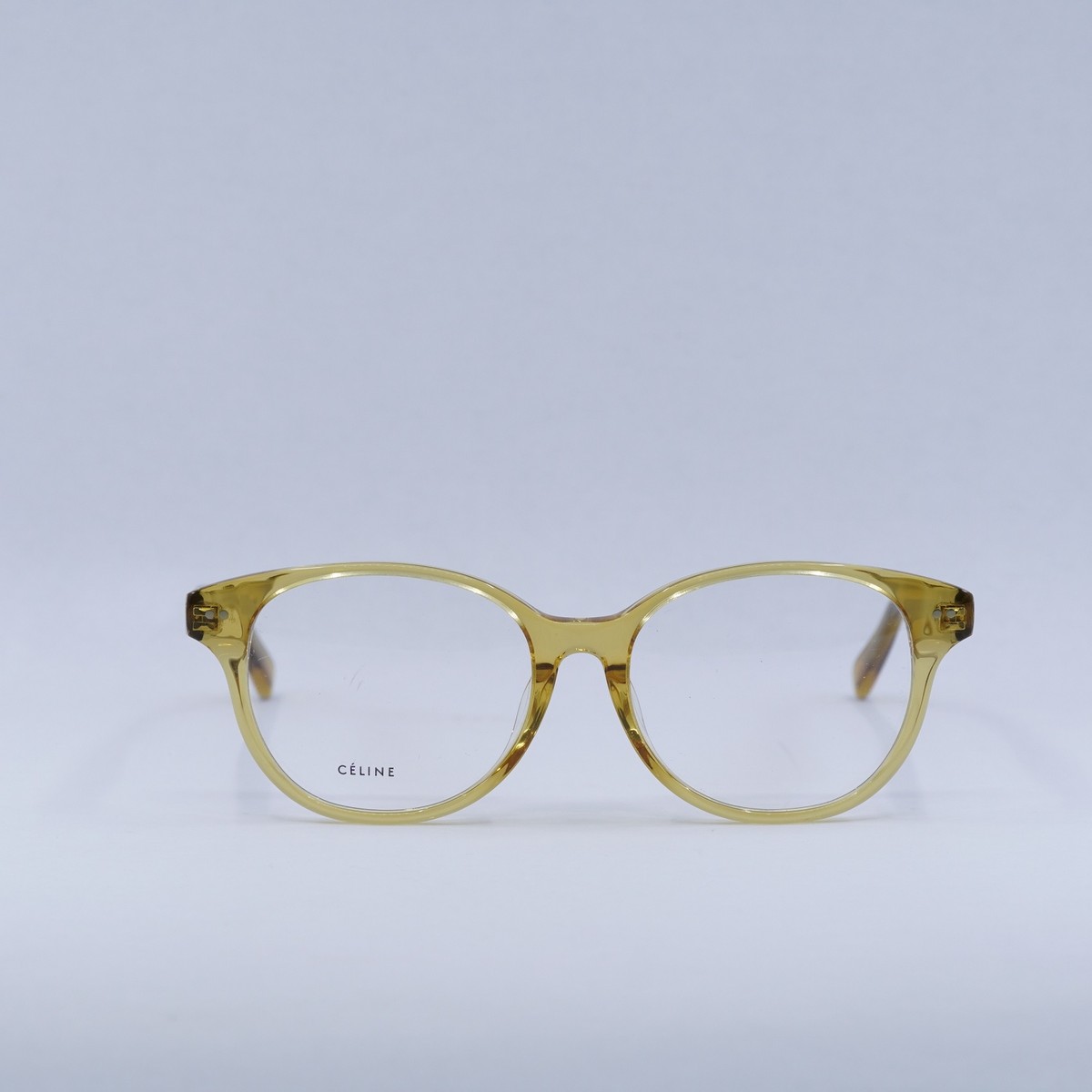 CELINE CL50007F 039 Transparent Yellow 52mm Eyeglasses New