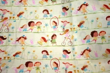 BEST FRIENDS STRIPE IN YELLOW FROM FREE SPIRIT - 100%  COTTON FABRIC