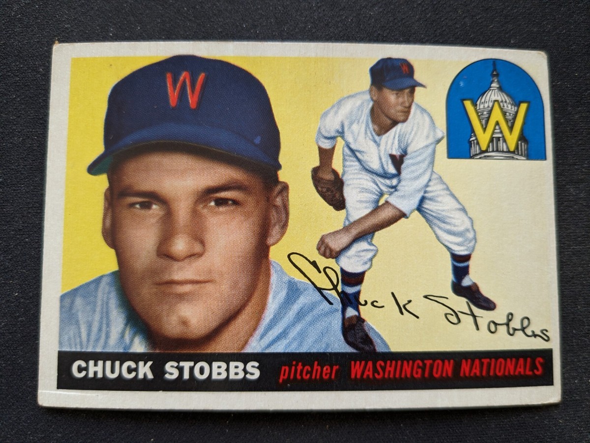 1955 Topps Baseball Card # 41 Chuck Stobbs - Washington Senators
