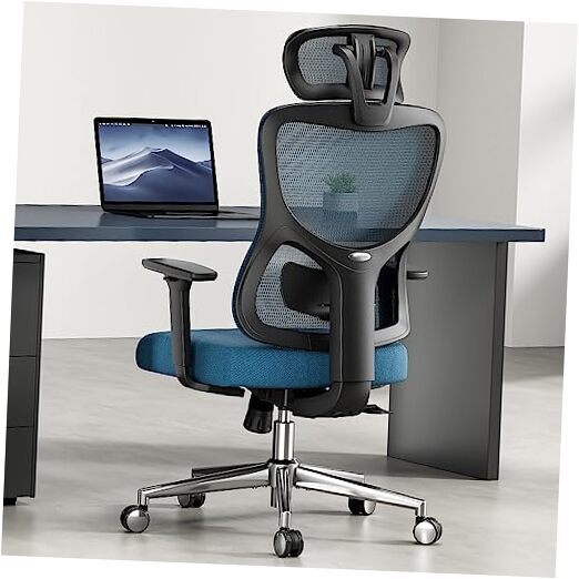 Ergonomic Mesh Office Chair, Computer Desk Chair Ergonomic, High Back Blue