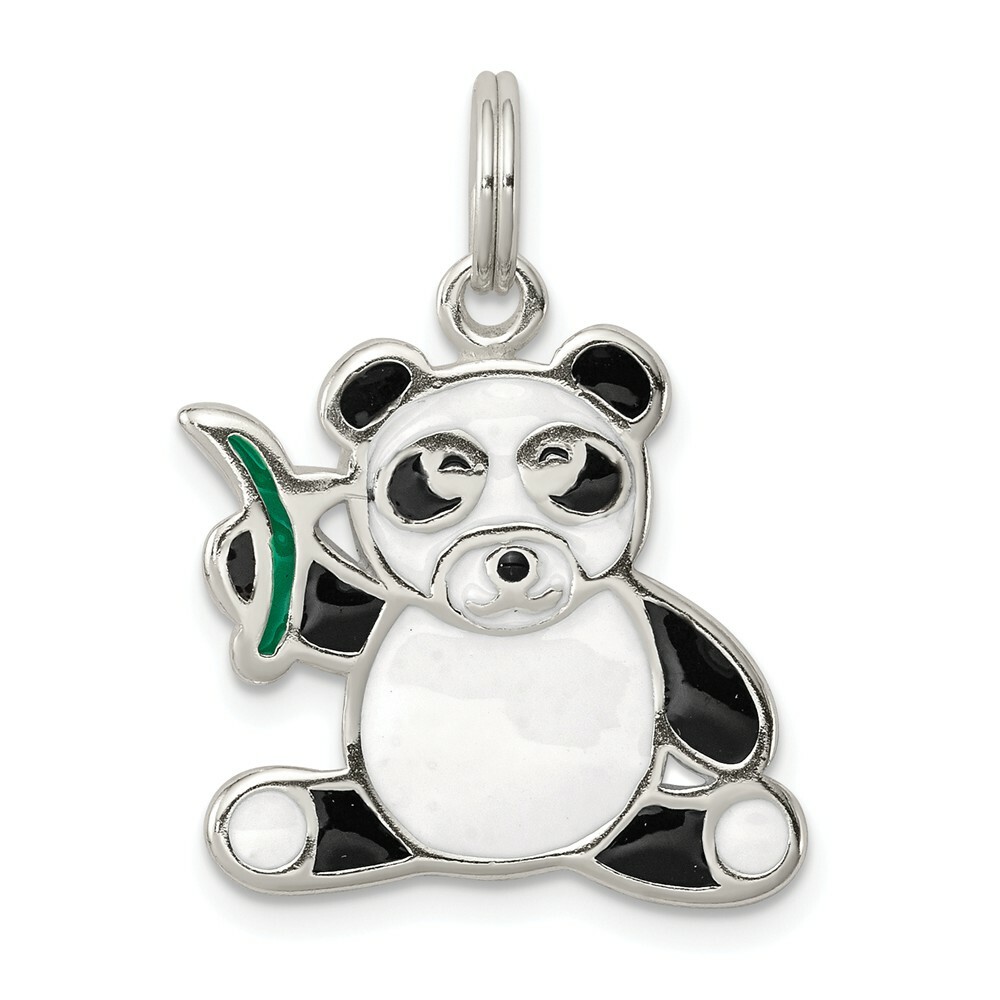 Sterling Silver Madi K Enameled Children's Panda Bear Post Earrings Sterling Silver Madi K Enameled Children's Panda Bear Post Earrings