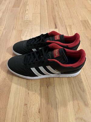 New Adidas Men s Size 12 Busenitz Black Metallic Red Skate Sneakers IF4620