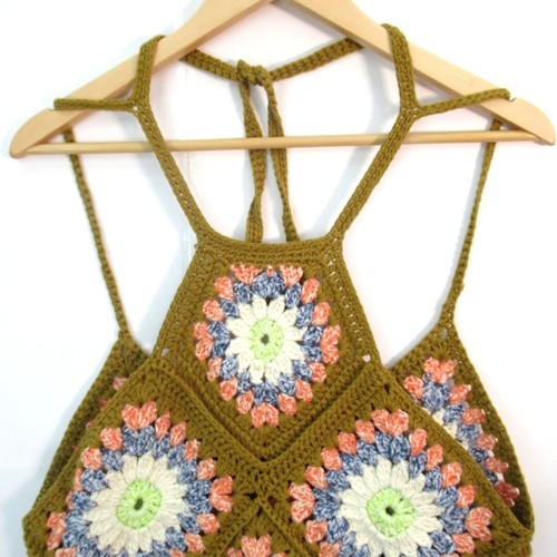 Free People Knit Top Yellow Ochre Mustard Summer Love Hippie M-L BNWT RRP £140 - Picture 2 of 24