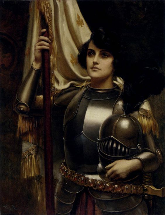 Tableaux Jeanne d'Arc 50x70 cm pour décoration murale chambre ou bureau au style vintage