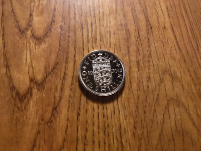 ONE GREAT BRITAIN ENGLISH SHILLING 1970 PROOF COIN (T200B)