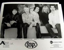 STYX 2002 promotional B&W press photo New Old Stock Flawless Condition