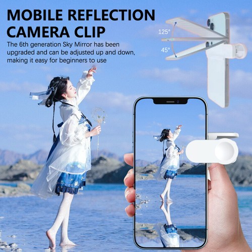 Sky Mirror Phone Reflector Shooting Clip Travel Phone Adjustable Angle Reflec CR - Photo 12 sur 14