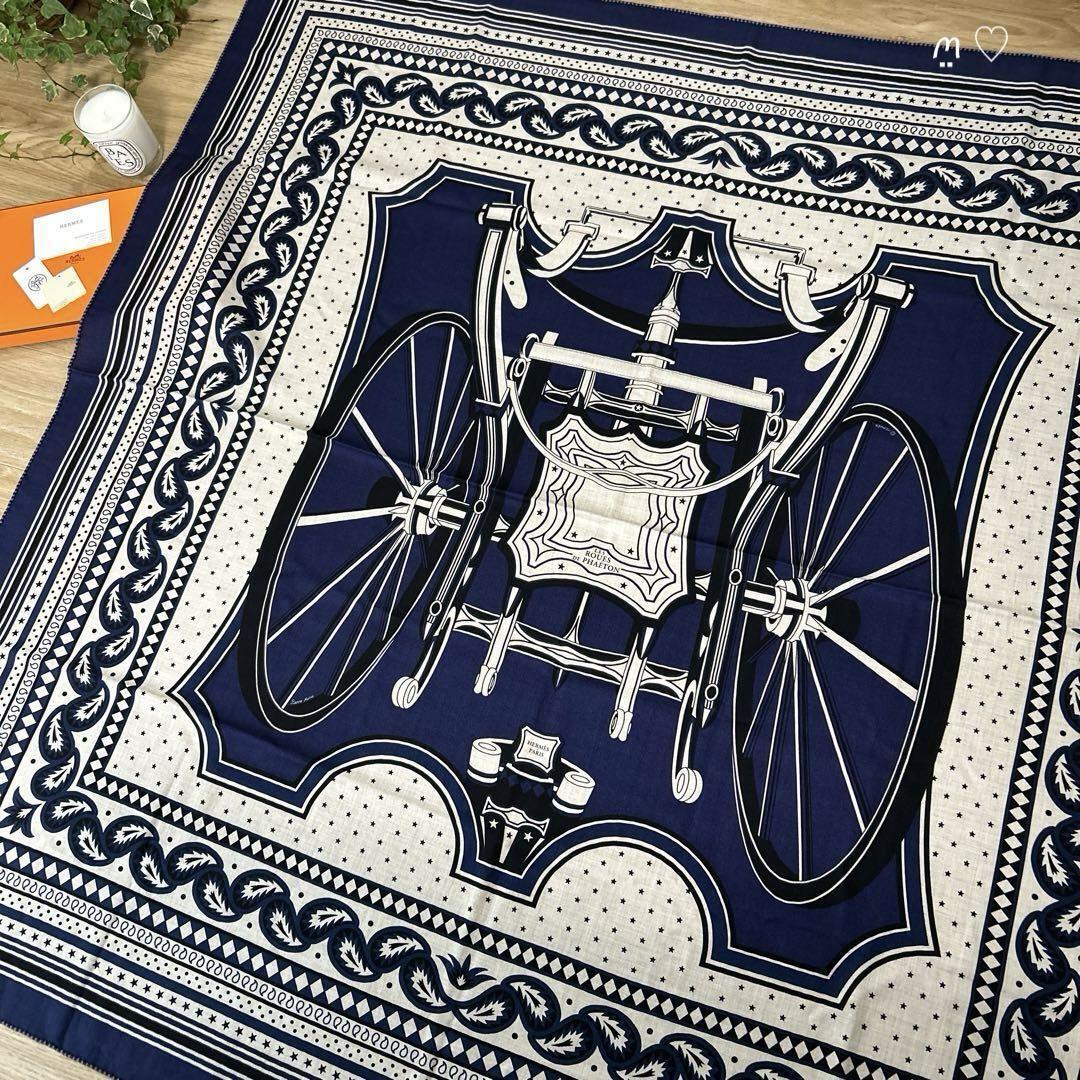Hermes Scarf Carre 140 Geant Carriage Wheel Les Roues de