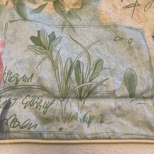 Croscill Floral Valances (2) 86 x 17 (1) King Pillow Sham Blue Pink Yellow Tulip - Picture 8 of 9