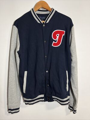 Champion Cotton Button Varsity Bomber Jacket Size Medium