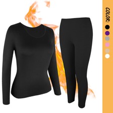Thermal Underwear Women Long Johns Set Base Layer Skiing Winter Warm Tops Bottom