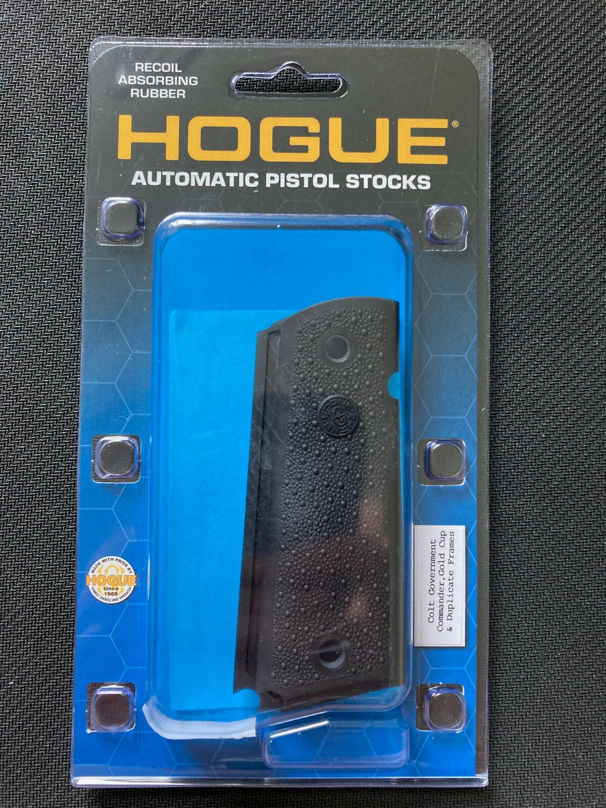 HOGUE 1911 Government Rubber Palmswell Panel Grip 45090 Autococker
