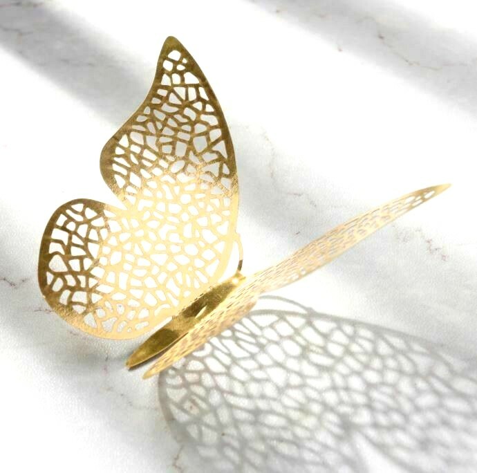 3D Schmetterlinge & Blumen Wandtattoo-Set – 12-teilig, Einfach Zu Befestigen, DIY-Deko Für Kinderzimmer