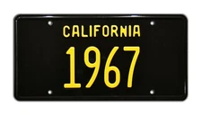 California | 1967 | Metal Stamped Vanity License Plate