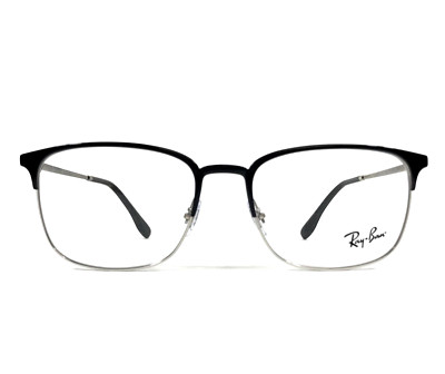 □１９２８年□１８cm◇Ｂ＆Ｇ・ ◇ Ray-Ban Eyeglasses Frames RB6494 2861 Black On Silver Square