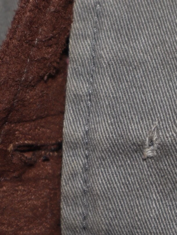 Double D Ranch Jacket Women XS Green Brown Militray Suede Patch Belted **READ** - Image 3 of 4