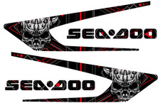 GRAPHIC Replacement KIT DECAL BOAT SPORTSTER SEA DOO SPEEDSTER 150 Skull Red 