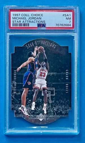 1997 Collector's Choice Star Attractions Michael Jordan #SA1 Chicago PSA 7 NM