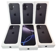 Apple iPhone 16 (5) & Pro (1) EMPTY BOX ONLY Lot Of 6 Black Titanium 128GB