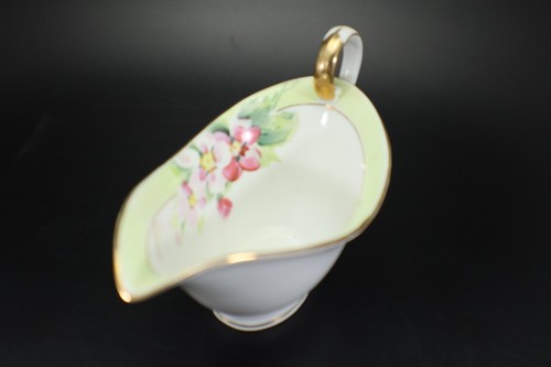 Nippon GRAU oder SAUCE BOOT mit Teller handbemalt floral Porzellan antik - Bild 13 von 20