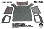 King 4WD Replacement Soft Top Upper Doors for Jeep Wrangler TJ 97-06 14010135