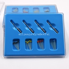 Dental Straight Pile 4 Drills Fiber 20 Pcs Pile High-intensity Quartz Fiber Post