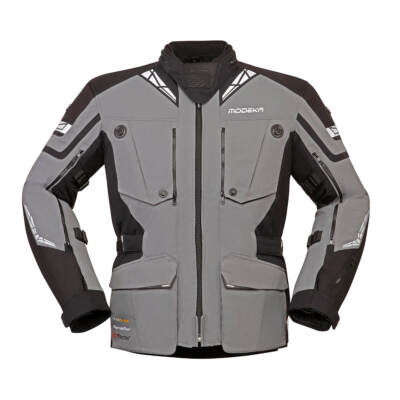 Jacke Modeka Panamericana II grau schwarz Gr. K3XL All Season Motorradjacke