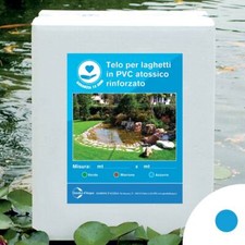 Telo in PVC rinforzato per laghetti colore azzurro garantito 15 anni