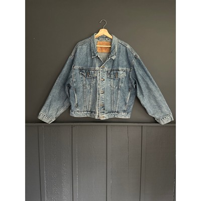 Vintage 1992 Levi s Denim Jean Trucker Grunge Retro Classic Jacket Size Large