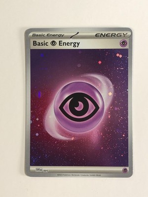Pokemon TCG 151 Holographic Psychic Energy 005 w 2 Swirls Near Mint
