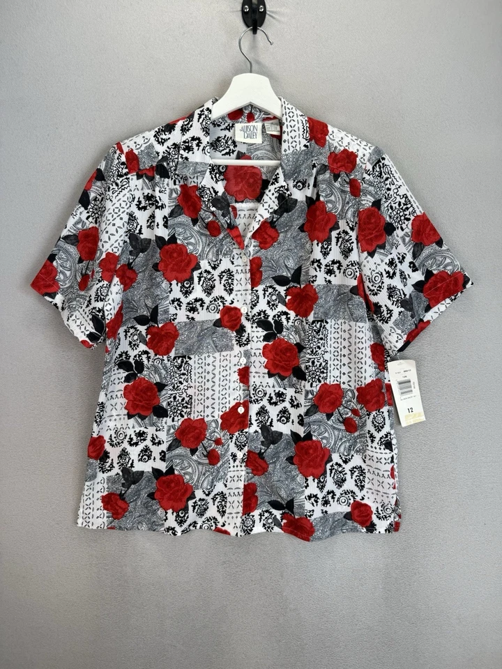 Vintage Allison Daley Women’s Sz 12 Floral w/ Paisley Prints Button Up Shirt NWT - Image 2 of 4
