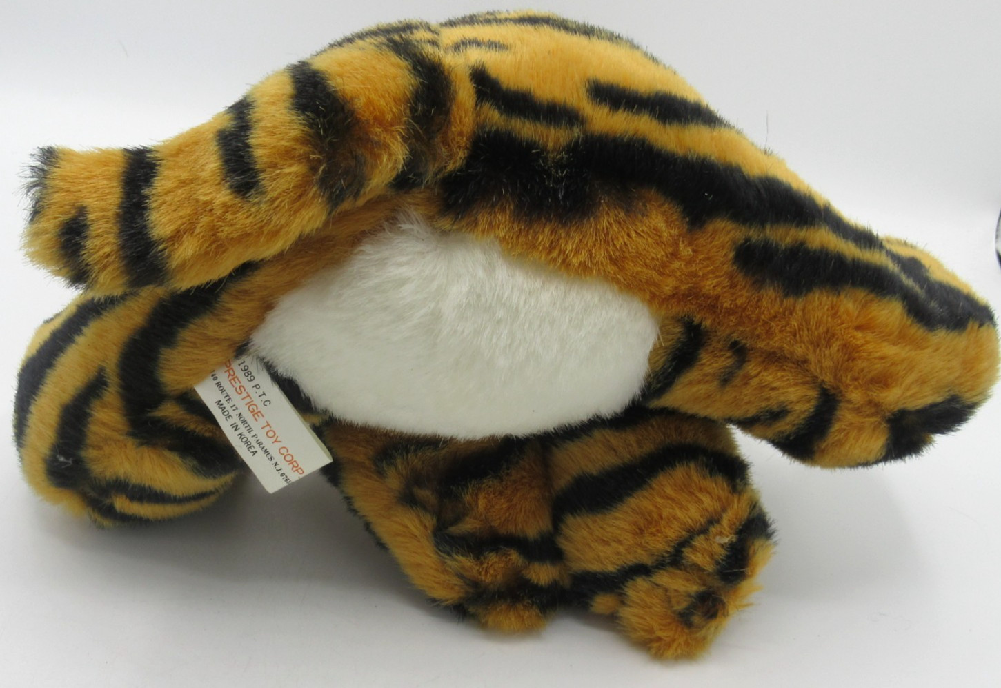 Prestige Toy Corp Tiger Stripes Stuffed Animal Plush Toy 1989 Korea 10” NWT RARE