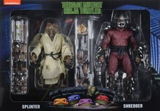TMNT Movie Splinter and Shredder Action Figure 2 pack NECA New Sealed.