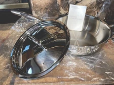 Williams Sonoma Hestan Stainless Skillet/Saute Pan Thermo-Clad 5QT 11.5" & Lid*