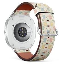Elephants Pastel Stars Vegan Leather Watch Band 40/44/46mm 