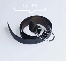 Ferragamo Reversible belt length 120 cm Black /Brown  Silver Horseshoe buckle