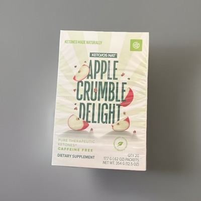 Pruvit Ketones Keto OS Nat APPLE CRUMBLE DELIGHT  CAFFEINE FREE. Free Shipping