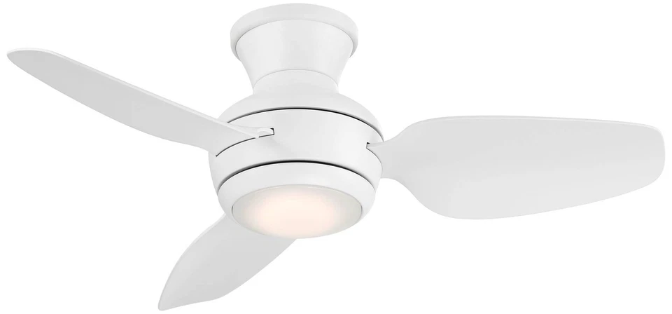 36" Casa Vieja Whirl Matte White LED Hugger Ceiling Fan with Remote - Image 2 of 4