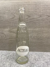 Nesbitt's Embossed Soda Bottle Straight-Sided Clear Glass 10oz